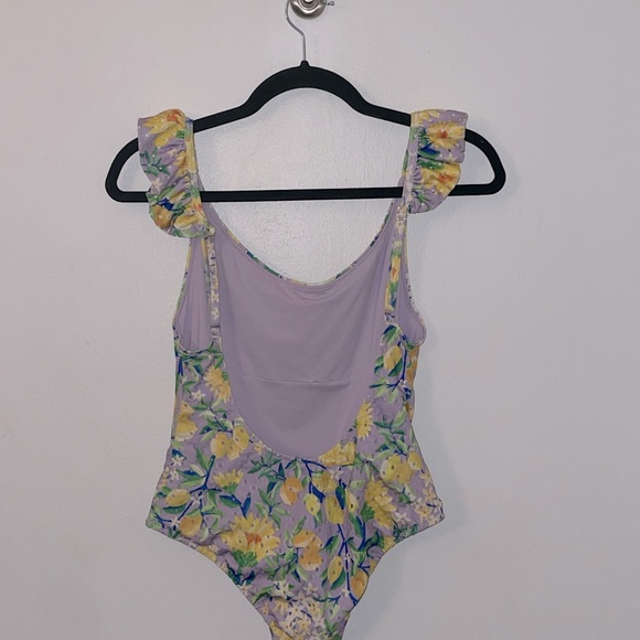 Farm Rio Lemon Dream Ruffle One Piece - Picture 2 of 5